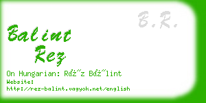 balint rez business card